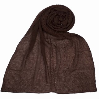 Premium Crush Diamond Stole - Chocolate Brown 